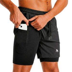 1 Men's 2 in 1 Active Dual Shorts
