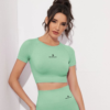 Women's High/Round Neck Short Sleeves Stylish Casual Crop Top