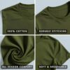 Men’s Oversized Cotton T-Shirt, Half Sleeve Round Neck