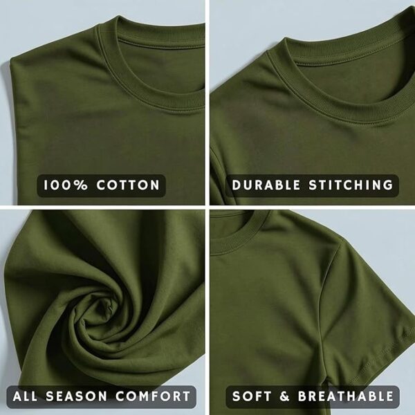 Men’s Oversized Cotton T-Shirt, Half Sleeve Round Neck