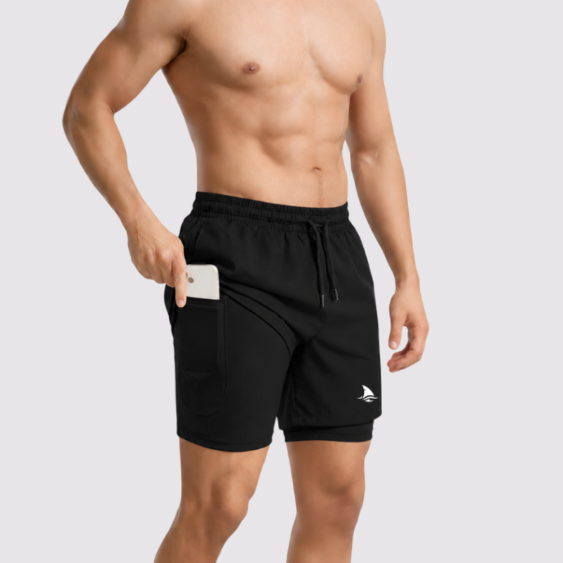 Men's 2 in 1 Active Dual Shorts
