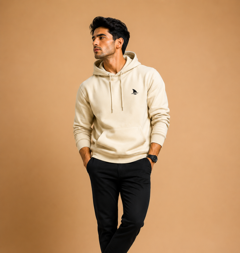 19 Cotton Fleece | Hooded Neck Full Sleeve | Regular Fit Sweatshirt