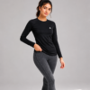 Women’s Athletic Compression Wear – Full Sleeve Workout & Training T-Shirt