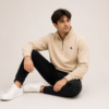 Quarter Zip Style Sweatshirt | Soft & Warm Fleece Sweatshirt Hoodie with Zip