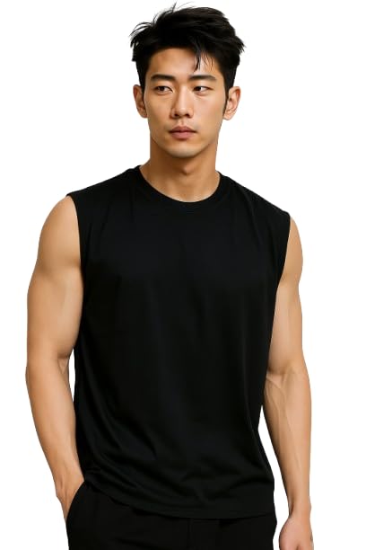 Tank Tops Sleeveless T-Shirt for Men Gym Wear Vest Solid Stylish