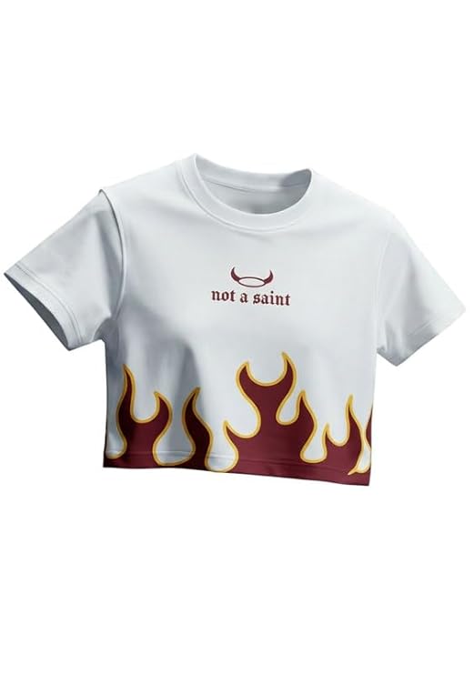 Clean Rebel Women's Crop Top Stylish Slim Fit Soft Stretch Fabric Trendy Casual Wear White