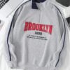 Men's Brooklyn Graphic Quarter-Zip Sweatshirt with White Stripes I Warm Hoodie for Gym, Travel & Casual Winter Wear