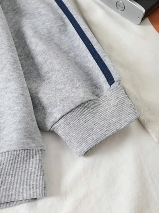 Men's Brooklyn Graphic Quarter-Zip Sweatshirt with White Stripes I Warm Hoodie for Gym, Travel & Casual Winter Wear
