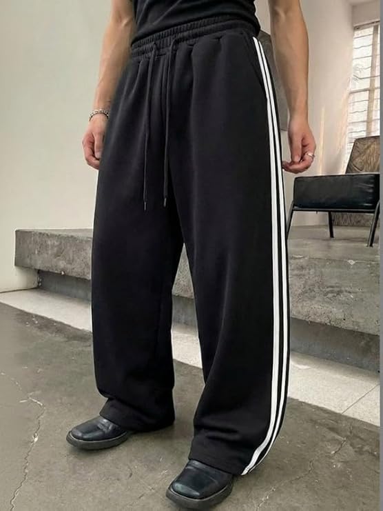 Men's Loose Fit Polycotton Casual Trousers Pants | Regular Fit Sports Stylish Track Pant | Comfortable Sweatpants for Men