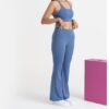 Flare Pants for Women | High Waisted Flared Pants | Athletic Flare Pants with Zero Transparency | Moisture Wicking Spandex Fabric | 4 Way Stretch