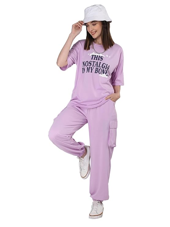 Casual Co ord Set For Women Stylish Summer Wear Cord Half Sleeves Round Neck Track Suit Latest Coords Travelling Outfit Western Ladies Coords