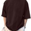 Half Sleeve Oversized Tshirt for Men, Round Neck Cottonblend Drop Shoulder Solid T-Shirt