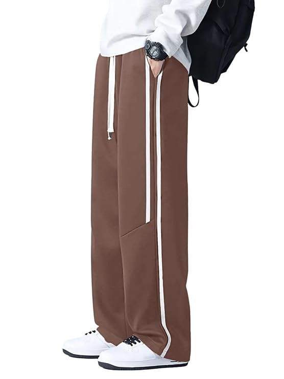 Korean Style Track Pants for Men – Loose Fit Lycra Cargo Joggers | Trendy Gym & Streetwear Bottoms