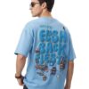 Oversized Heavy 240 GSM Cotton T-Shirt | Round Neck | Graphic Puff Print | Relaxed Fit | Drop Shoulder | Casual Summer Wear