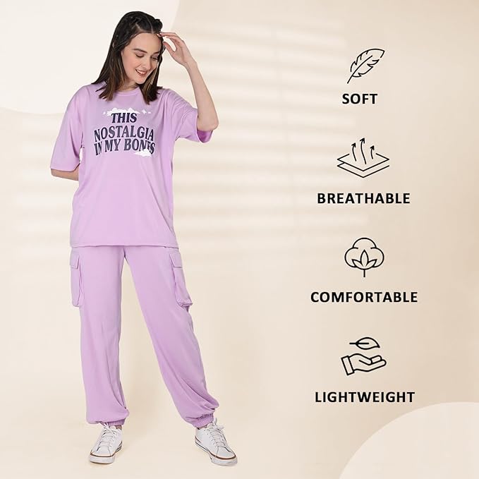 Casual Co ord Set For Women Stylish Summer Wear Cord Half Sleeves Round Neck Track Suit Latest Coords Travelling Outfit Western Ladies Coords