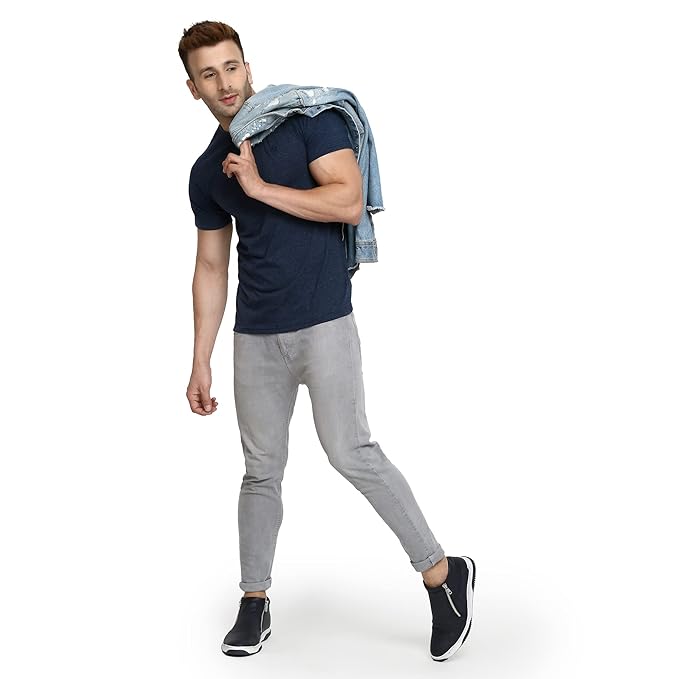 Cotton Front and Back Printed Round Neck T Shirts for Men