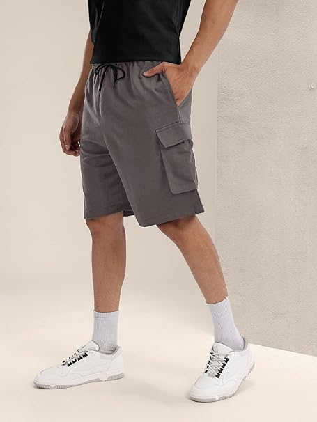 Mens Cotton Lycra Yoga Short Men Summer Running Gym Sports Shorts with Pockets Shorts for Men (Available in Plus Size)