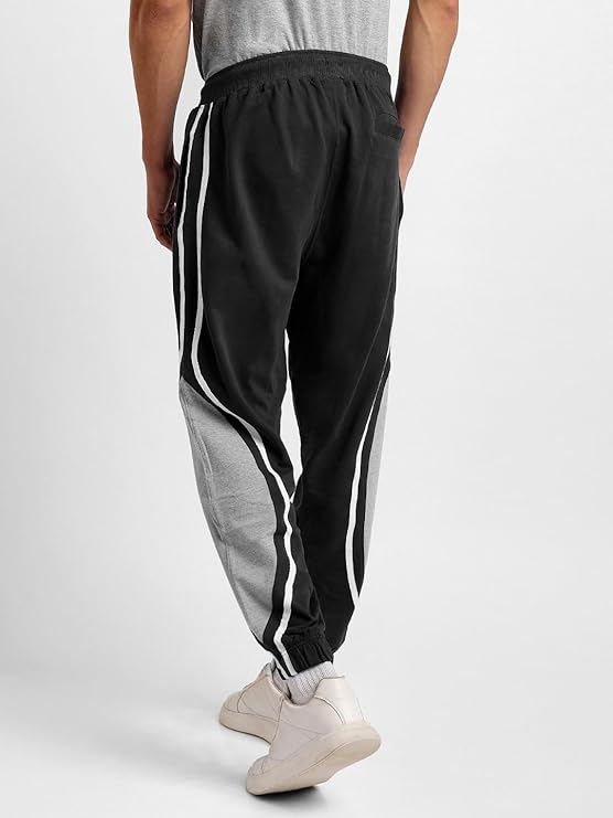Oversized Joggers | Cotton Blend Regular Fit Track Pants for Men | Elastic Waist with Drawstring | Comfortable Casual, Travel & Lounge Wear Bottoms with Side Pockets