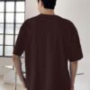 Half Sleeve Oversized Tshirt for Men, Round Neck Cottonblend Drop Shoulder Solid T-Shirt