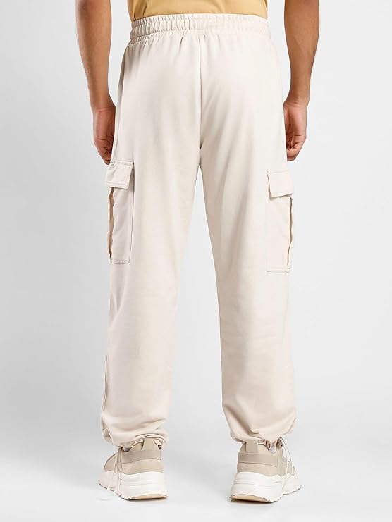 Joggers for Men | Oversized Fit | Elasticated Waist with Drawcord | Soft & Breathable Fabric | Loose Track Pants | Casual & Streetwea