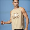 Sleeveless T Shirts Gym Vest for Men Workout Graphic Printed Premium Cotton Blend Tank Top for Man Running Vest