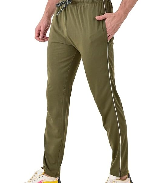 Cotton Track Pant for Men | Lower for Man | Comfortable Lower Men with Zip Pocket for Gym, Sports & Casual Wear