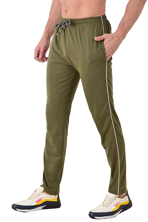 Cotton Track Pant for Men | Lower for Man | Comfortable Lower Men with Zip Pocket for Gym, Sports & Casual Wear
