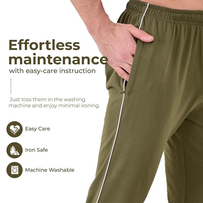 Cotton Track Pant for Men | Lower for Man | Comfortable Lower Men with Zip Pocket for Gym, Sports & Casual Wear