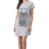 Women’s Cotton Nighty | Printed Knee Length Nighty | Short Sleeve Nighty | Short Nightdress |