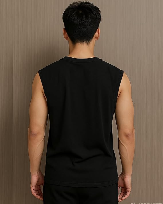 Tank Tops Sleeveless T-Shirt for Men Gym Wear Vest Solid Stylish