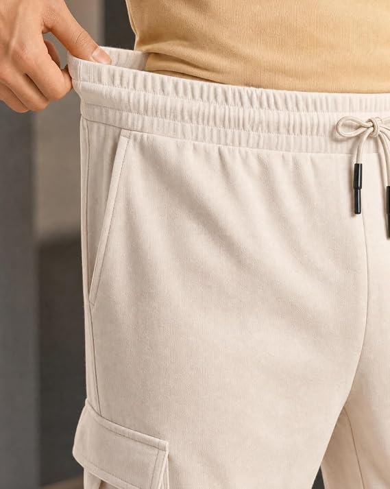 Joggers for Men | Oversized Fit | Elasticated Waist with Drawcord | Soft & Breathable Fabric | Loose Track Pants | Casual & Streetwea
