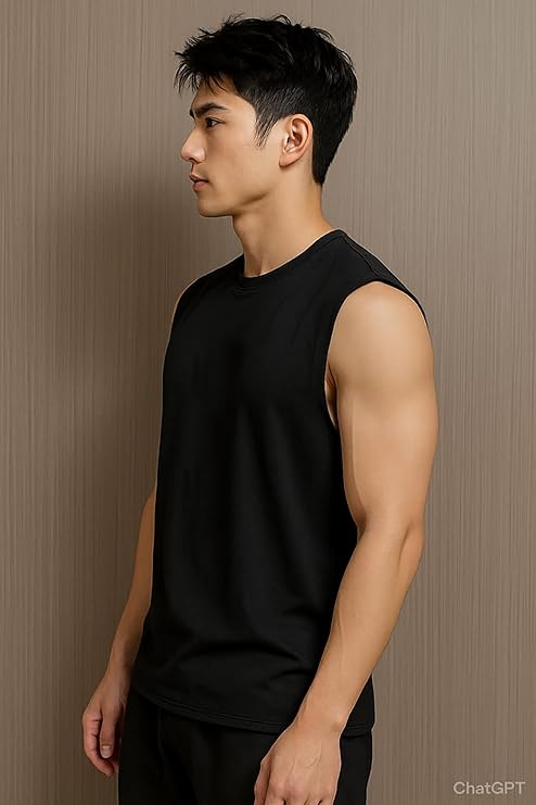 Tank Tops Sleeveless T-Shirt for Men Gym Wear Vest Solid Stylish