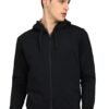 Clothing Men’s Solid Zipper Hooded Sweatshirt | Ribbed Hem, Lined Hood, Side Pockets, Durable Zip | Multiple Colors