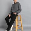 Clothing Men’s Solid Oversized Hoodie | Cotton Blend Pullover with Kangaroo Pocket & Adjustable Hood | Casual Winter Wear