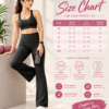 Women High Waist Cotton Side Slit Flared Pants