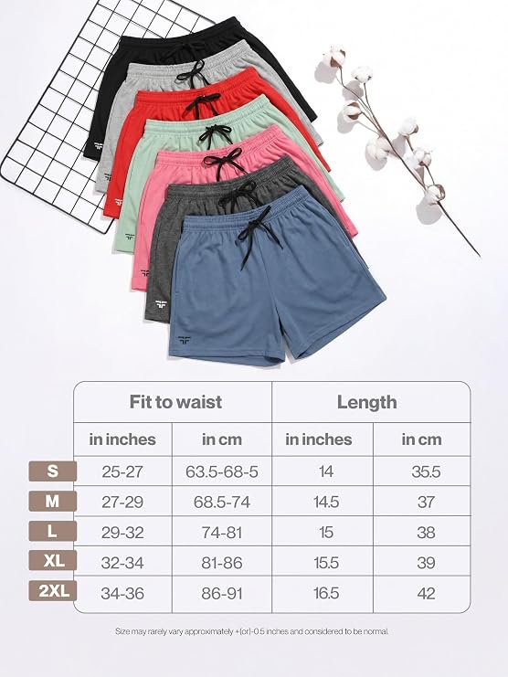 Women's Cotton Shorts | Sports and Running | Gym Workout and Yoga | Regular Fit Shorts for Women Combo (Pack of 2)