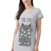 Women’s Cotton Nighty | Printed Knee Length Nighty | Short Sleeve Nighty | Short Nightdress |